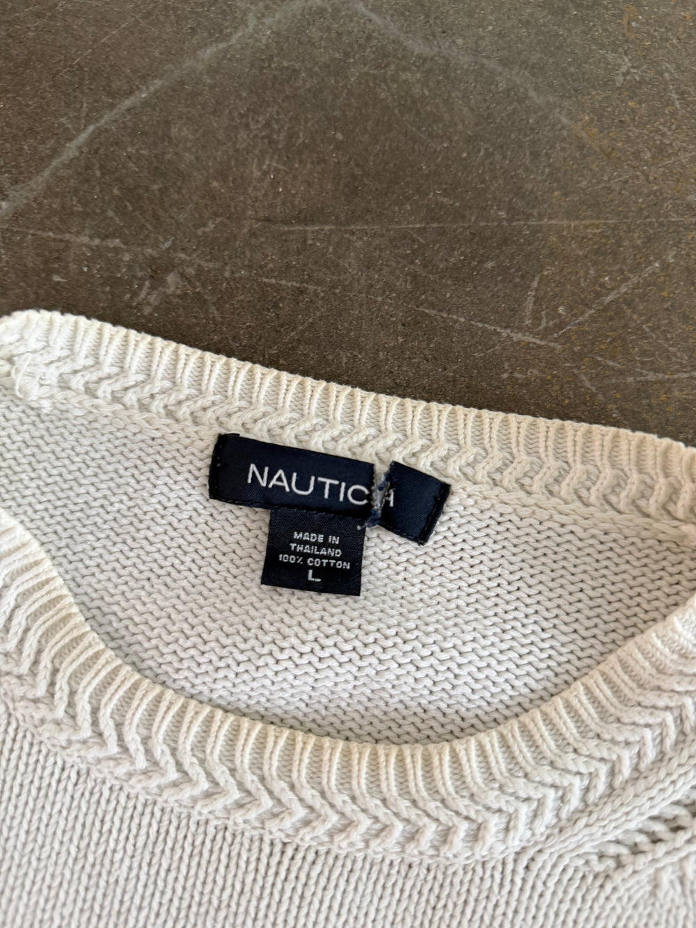 Vintage Nautica striped crew neck