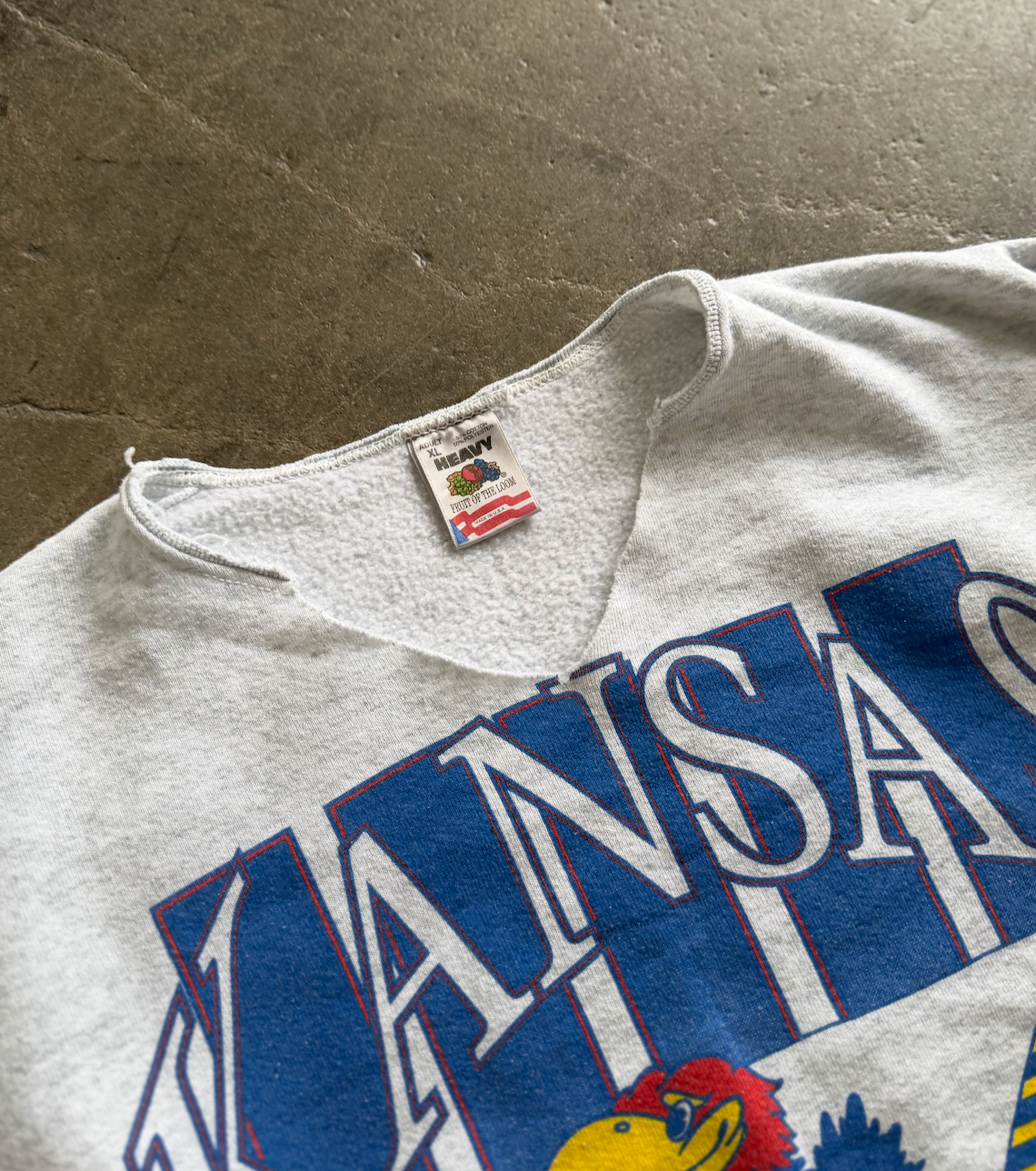 Vintage Kansas Jayhawks Crew Neck - XL