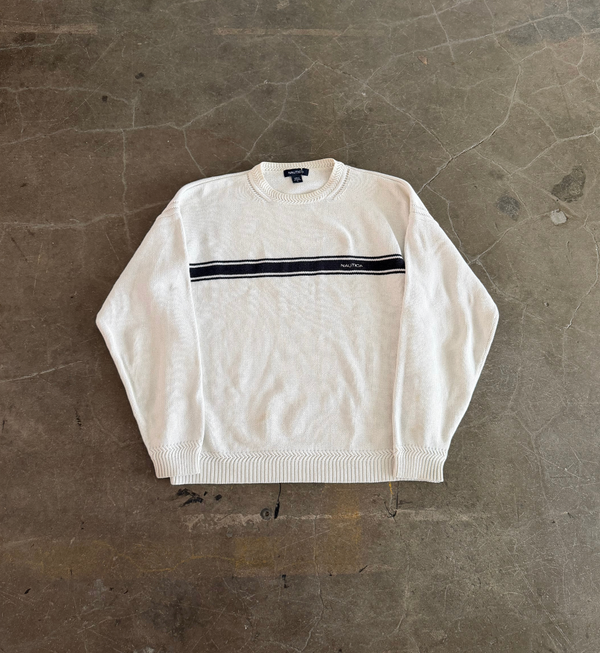 Vintage Nautica striped crew neck